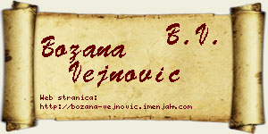 Božana Vejnović vizit kartica
